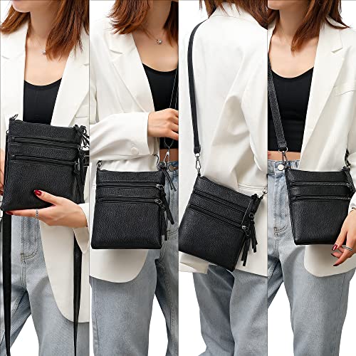 Genuine Leather Small Crossbody Bags For Women Black #TOP2