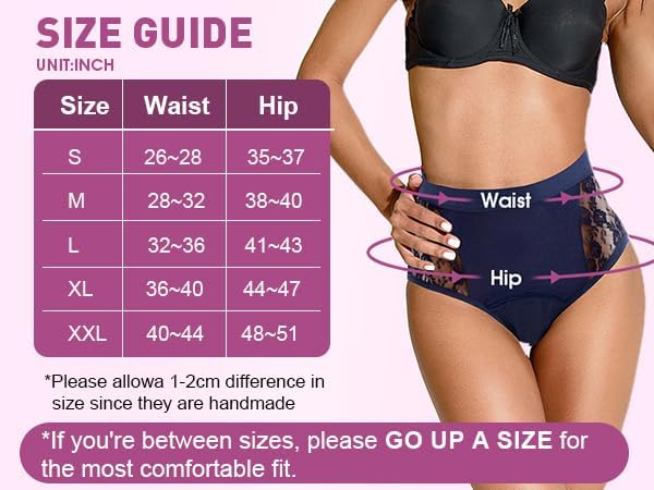 3 Pack Incontinence Underwear for Women, Leak Proof Underwear for Women Washable & Reusable for Leakage Protective Panties(XX-Large,Black/Red/Blue) - Image 3