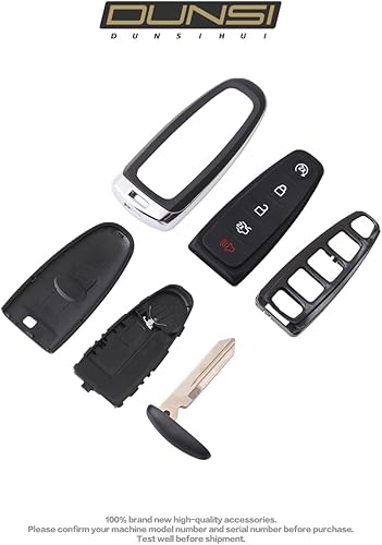 Miniatura 3 de DUNSIHUI M3N5WY8609 - Funda de repuesto para llave de automóvil con 5 botones, compatible con MKS MKT MKX Edge Escape Explorer Focus Flex Taurus sin