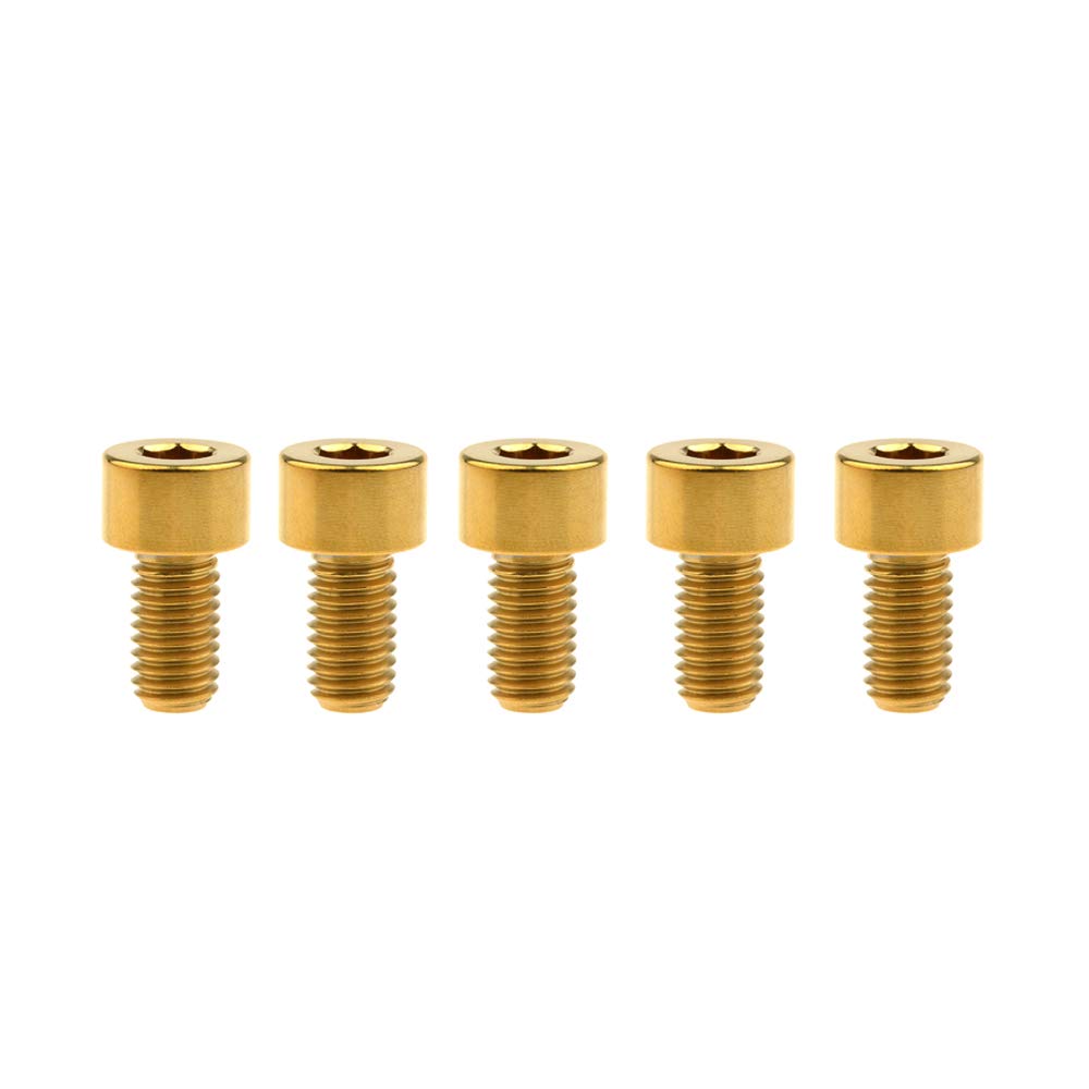 DWAMMEBRS Bolt DIN912 M8x15 20 25 30 35 40 45 50 60 70mm Cap Head Hex Socket Screw Pitch 1.25mm Pack of 5(Gold,M8x15mm)