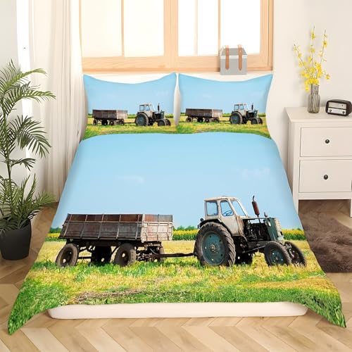 Housse de Couette 220x240 Tracteur en microfibre douce haute densité - 3