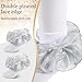 MKYSZLT Girls Ruffle Socks Toddler Girl Gold Silver Glitter Double Lace Frilly Dress Socks Turn Cuff Sparkling Pageant Sock (US, Age, 6 Years, 8 Years, silver ruffles - 2 pairs)