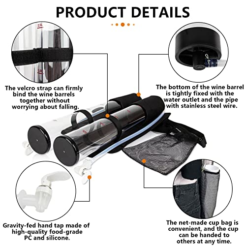 psler Dual Barrel Portable Backpack Dispenser Beverage Drink Beer Alcohol Dispenser for Party Outdoor by PSLER - Image 4
