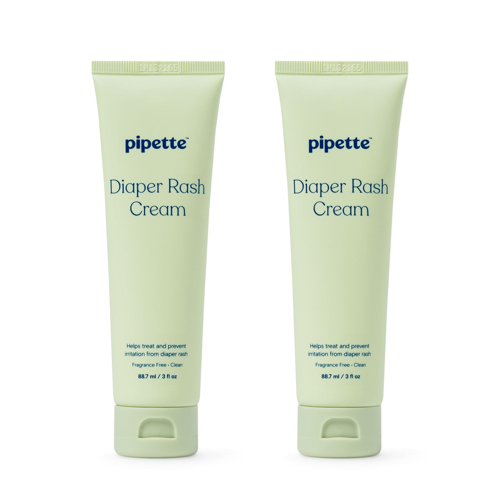 Pipette Diaper Rash Cream - Relieve & Prevent Diaper Rash with Non-Nano Zinc Oxide, Fragrance-Free Baby Butt Cream, Non-Toxic Daily Protective Balm, 3 fl oz (2 Pack)