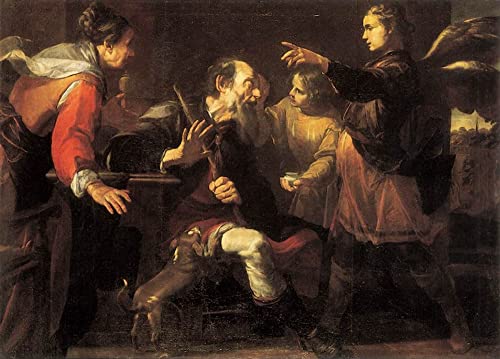 Toile sans cadre Gioacchino Assereto Guérison de l'aveuglement grand format