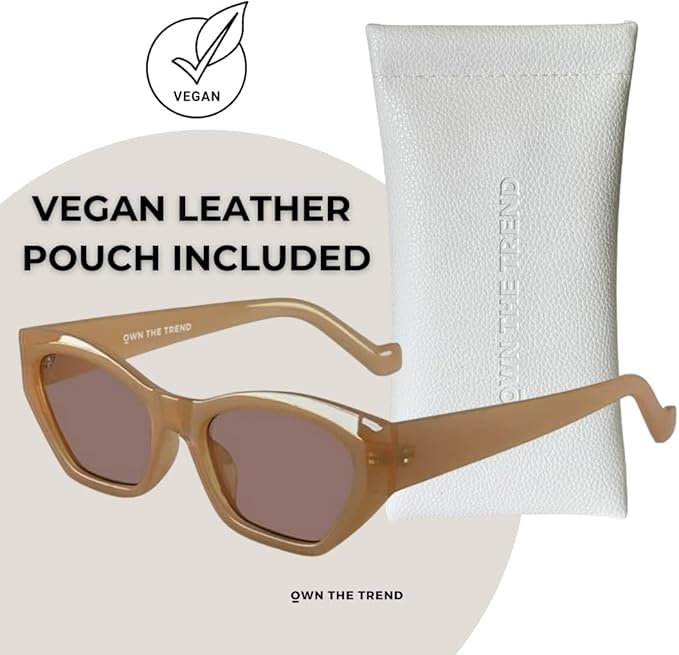 OWN THE TREND Trendy Sunglasses for Women - Sunglasses Womens with UV protection - Vintage Retro Oval Y2K Fashion Sun Glasses