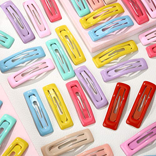 Waydress 60 Pieces Sugar Clips Large Hair Clips Accessories Hair Barrettes for Women and Girls, Multicolor