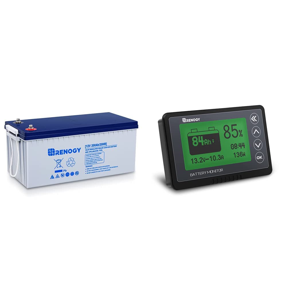 Renogy 12V 200AH Rechargeable Deep Cycle Hybrid Gel Battery & Renogy