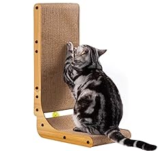 Poils bebe L Shape Cat Scratcher, 68CM Cat Scratchers for Indoor Cats, Protecting Furniture Cat Scratch Pad, Cardboard Cat …