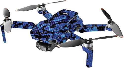 Miniatura 8 de MIGHTY SKINS fibra de carbono compatible con DJI Mini 2 Drone portátil - camuflaje verde  Protector y duradero acabado de fibra de carbono