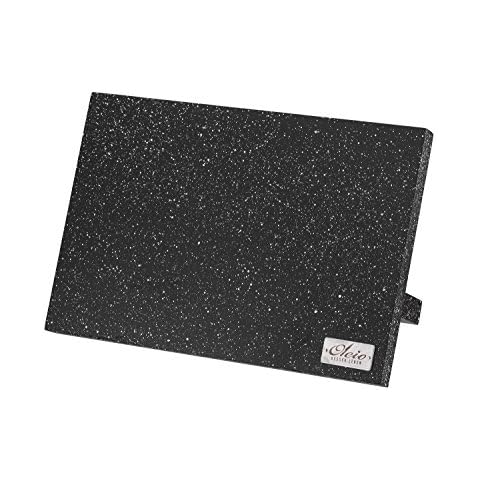 OLEIO Magnetisches Messerbrett schwarz in Marmoroptik I Messerblock ohne Messer aus Holz Cover