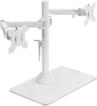 VIVO Dual Monitor Adjustable Mount with Glass Base for 2 Ultrawides up to 38"
