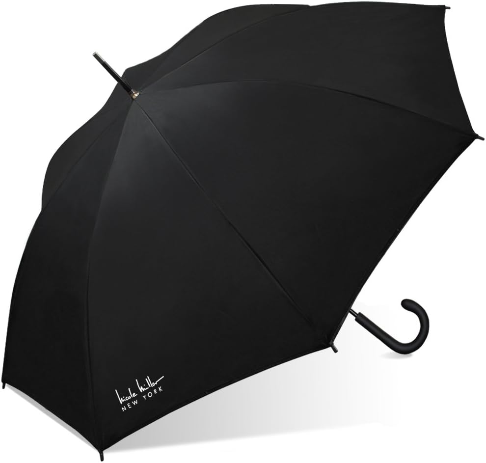 Nicole Miller Fashion Stick Umbrella-480nm-lime, Black/Lime, One Size
