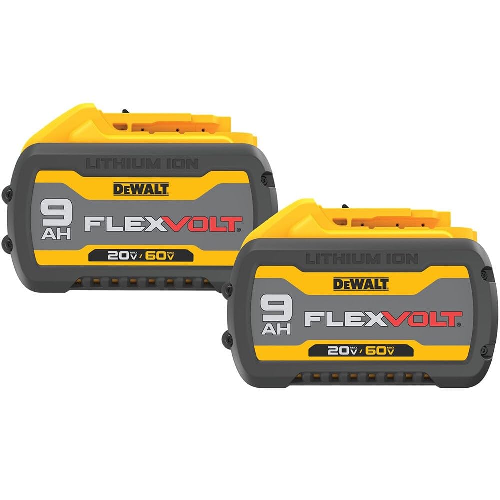 P&U DEWALT DCB609-2 20V/60V Max Flexvolt 9.0Ah Battery, 2 Pack