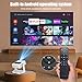 【Touch Screen/APP Store/800 ANSI/Auto Focus】Portable Projector, Full HD 4K Support Smart Video Projector, WiFi 6 Bluetooth for Home Theater/Gaming/Outdoor (180° Stand & 300 ''Display)