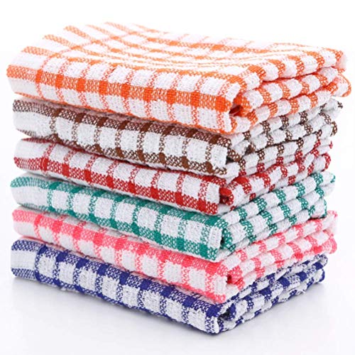 Hahepo 6er Set Geschirrhandtücher Baumwolle, Abtrockentücher für ihre Küche, Geschirrtücher aus Baumwolle Absorbent Flusenfrei Catering Restaurant Stoff Geschirrtücher Cover