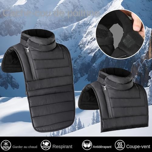 Protection cervicale moto coupe-vent avec écharpe détachable multi-usage - 4