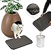COZIWOW Cat Litter Mat Kitty Litter Trapping Mat, 24''×16'' Double Layer Waterproof Litter Box Mat for Floor, Easy Clean Non-Slip Cat Litter Catcher Mat with Tray