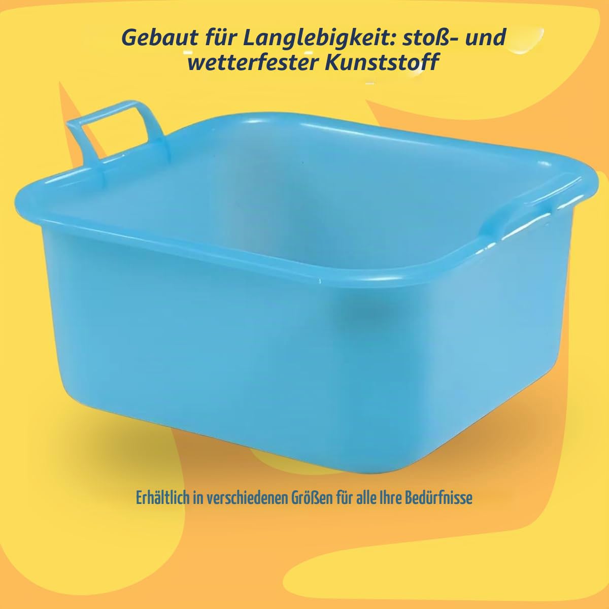 Tomaino Kunststoff-Schüssel, quadratisch, Mehrzweckbehälter (10 l)