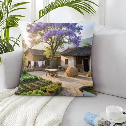 Taies de coussin décoratives 40x40 salon design campagne chic maison - 5