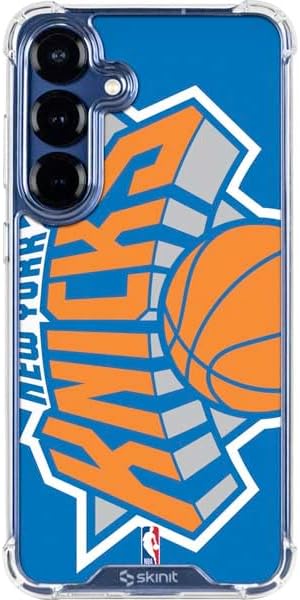 Skinit Clear Phone Case Compatible with Galaxy S25 - Officially Licensed NBA New York Knicks Large Logo Design