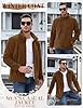UMIPUBO Mens Fleece Jacket Winter Zip Up Jacket Coat Stand Collar Military Warm Sherpa Lined Jackets Sweatshirts Windproof Thick Outerwear with Pockets (Khaki, XXL) #4