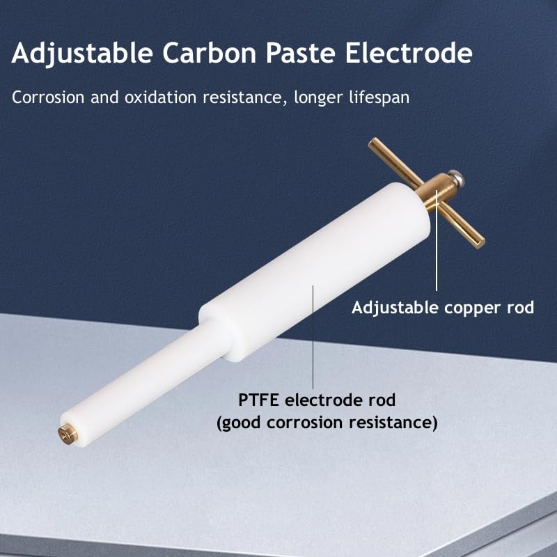 Electrodo de pasta de carbono D2mm ajustable y modificable en PTFE 2