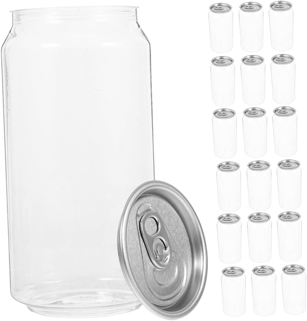 PRETYZOOM 20pcs PET Juice Bottles with Caps Reusable Liquid Containers 330ml Milk Tea and Smoothie Bottles for Juicing and Beverages