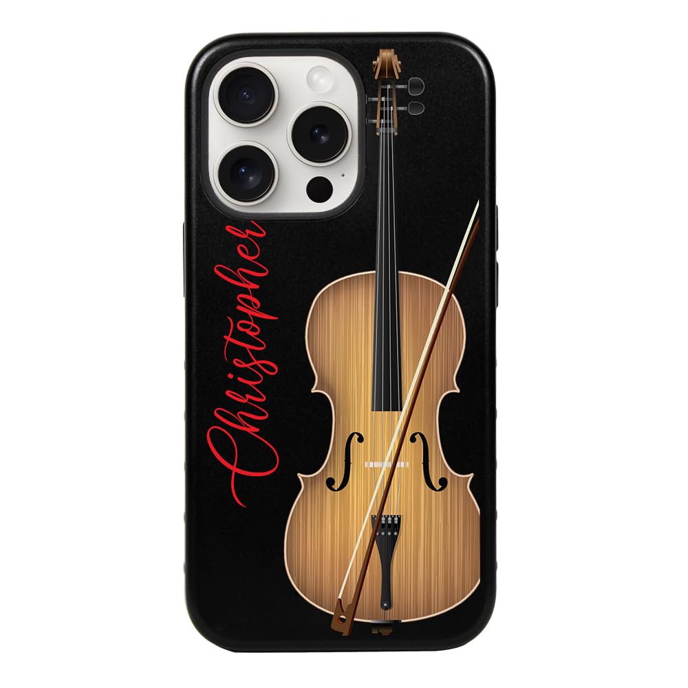 Guard Dog Case Compatible with iPhone 15 Pro Max - Military Grade - Rugged Two Piece Protection - Custom - Music - Cello