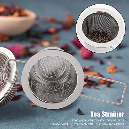 GS11133ea Colador de té infusor, malla de acero inoxidable Infusor de té Colador de taza de metal Filtro plegable con… - Imagen 7