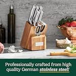 Cuisinart 7-Piece Ensemble de couteaux en acier inoxydable allemand avec affûtage intégré (C77SS-7P2NC)