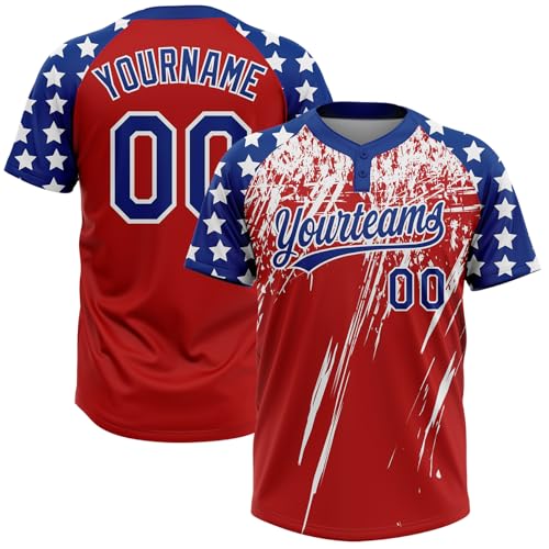 Camiseta personalizada de softbol con 2 botones, uniforme deportivo para hombre, mujer y jóvenes miniatura 1