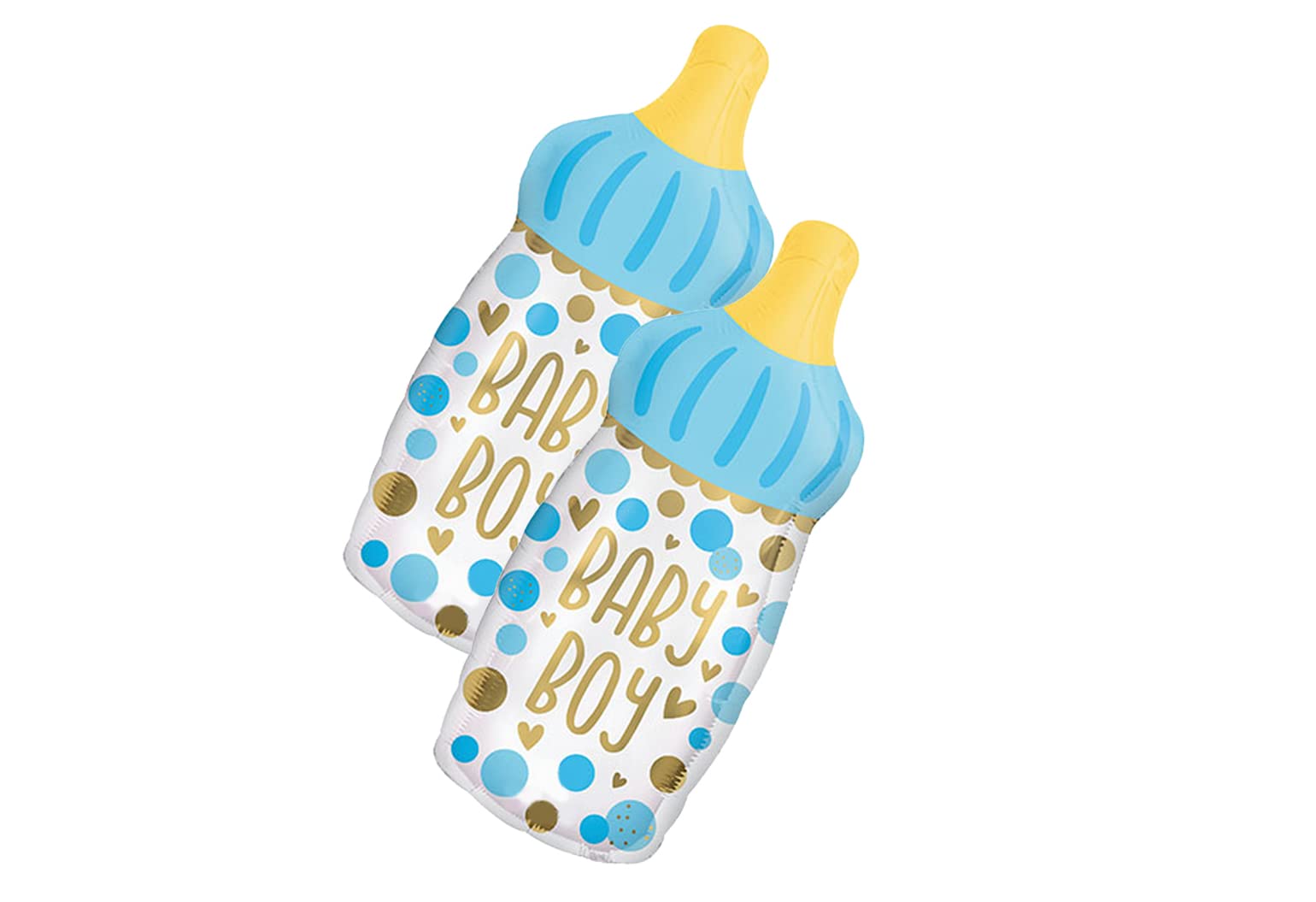 Set of 2 Baby Boy Blue Bottle Jumbo 20" Foil Party Balloons