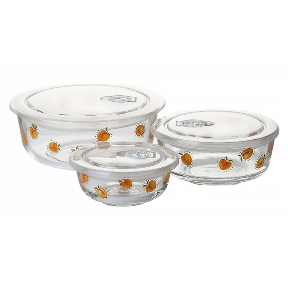 Cuencos de vidrio con tapa para ensaladas frescas en cenas familiares de verano