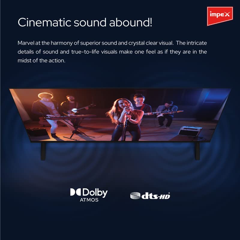 Image of Impex 55 inch Smart TV (139 cm) Google Certified Smart Android 10 4K Ultra HD LED TV Grande, HDR10 Bezel Less TV, 1 Years Doorstep Warranty, Storage Memory 8GB and 1.5 GB RAM