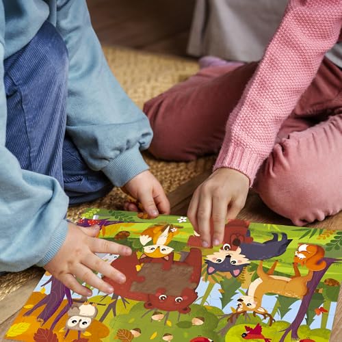 Image of QUOKKA Puzzles for Kids Ages 3-5 - 30 Pieces Puzzles for Toddlers 2-4 - Forest Animals Learning Jigsaw Puzzles for Kids 4-6 Years Old - Educational Toys for Boy and Girl