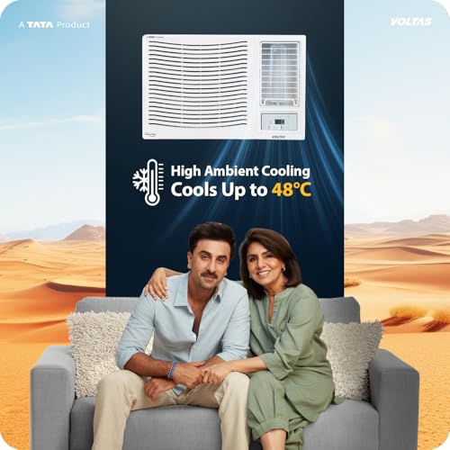 Image of Voltas 1.5 ton 2 Star Fixed Speed Window AC (Copper, Anti Dust Filter, 2-way Swing, Memory Restart, Sleep Mode (182FS PRISM, White)