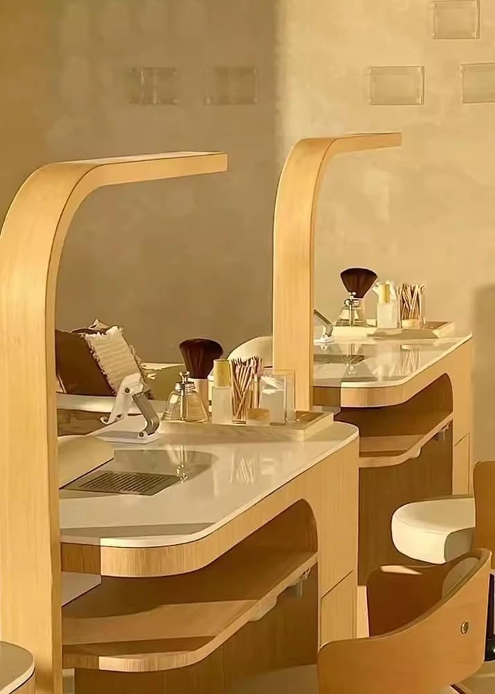 Amazon.com: KK-GAL Deluxe Manicure Table, Solid Wood Nail Desk for