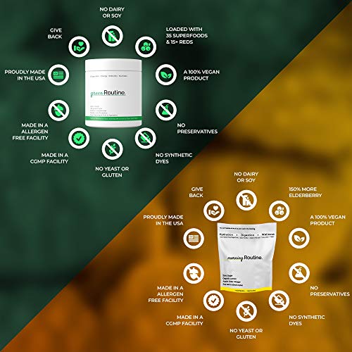 Non-GMO-Green-Superfoods-with-Reds-Smoothie-Mix-Morning-Routine-Daily-Hydration-Electrolyte-Powder-Packets-Pack-of-30-Sticks-Routine