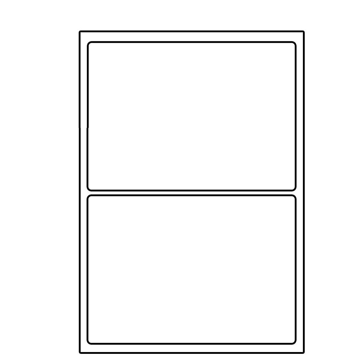 A4 Address Labels Self Adhesive Multipurpose Printer Label Compatible with Inkjet and Laser Printers A4 Sticky Sheet (2 Labels Per Sheet, 500)