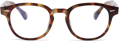 AIEYEZO Fashion Blue Light Glasses for Men Women Computer Blue Light Blocking Round Glasses