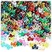 The Crafts Outlet 1000-Piece Plastic Transparent Tri Beads, 10mm, Multi Mix