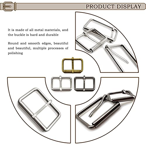 TTYSHIP Pack of 45 Metal Roller Buckles, Stainless Steel Strap Adjuster, for Leather Belt Luggage Accessories and Leather Crafts - Image 3