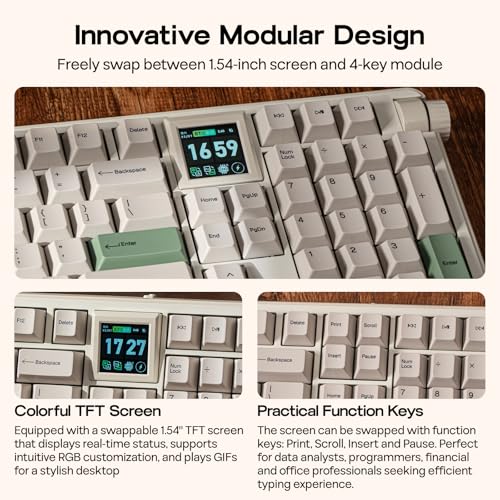 Clavier mécanique RT100 Pro EPOMAKER blanc avec écran hotswap - 3