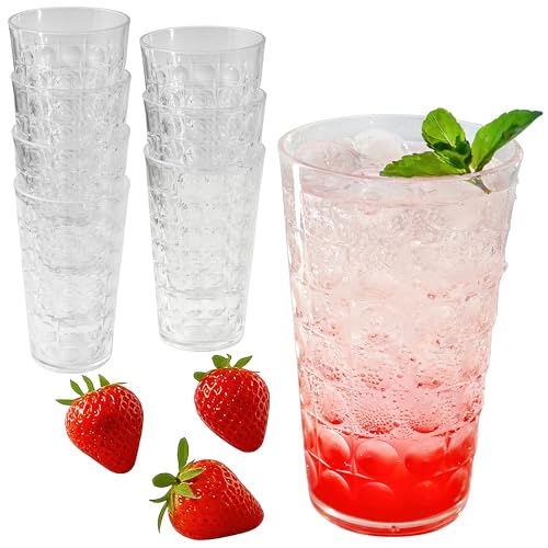 Kate Aspen Clear Plastic Drinking Glasses Set of...