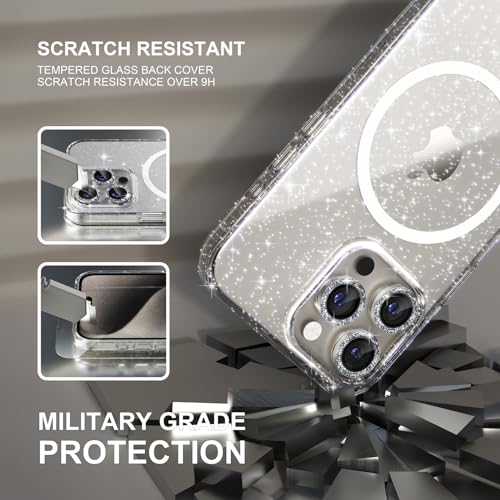 Choiche for iPhone 15 Pro Case Compatible with MagSafe, Glitter Clear by Choiche - Used condition - Image 5