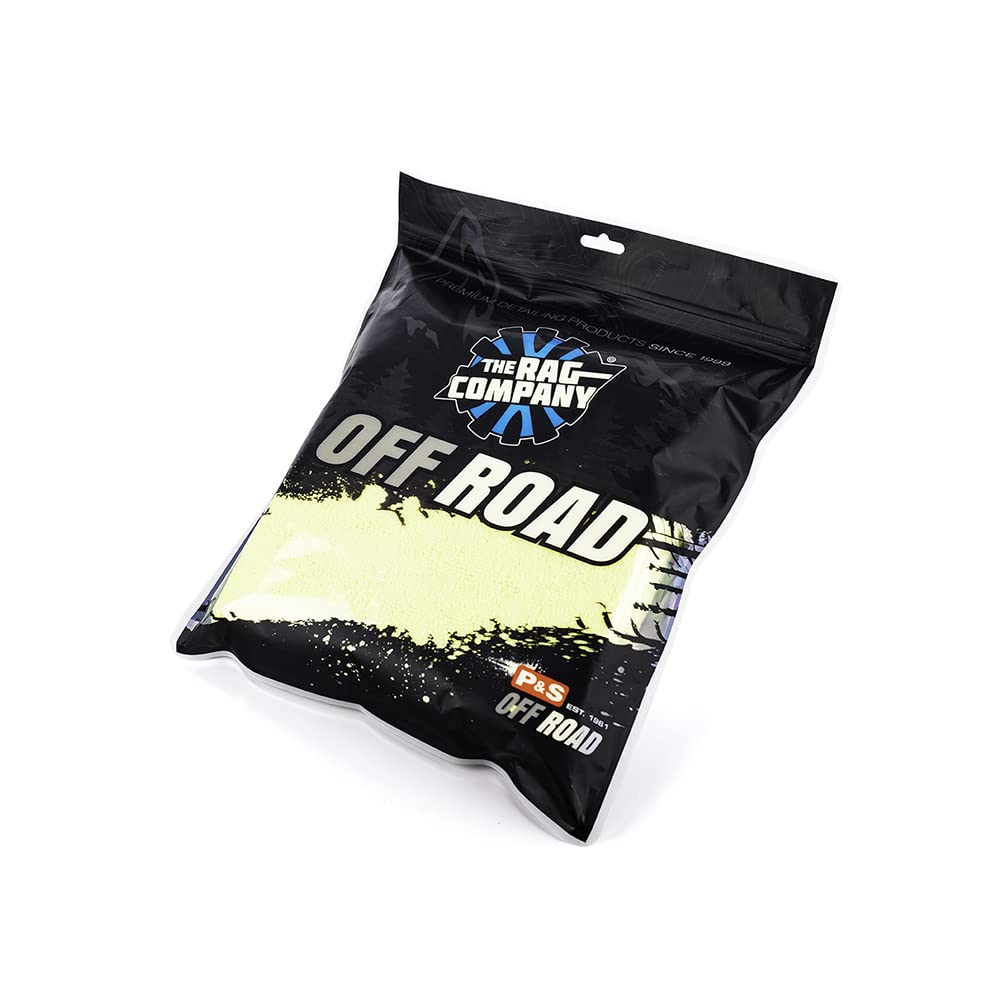 The Rag CompanyOff Road – The Trail Boss Pack – Off-Road Vehicle Interior Microfiber Detailing Towels; Safe on Plastic, Dashboards, Gauges, and Screens; Edgeless, 245gsm, 16in x 16in, Yellow (5-Pack)