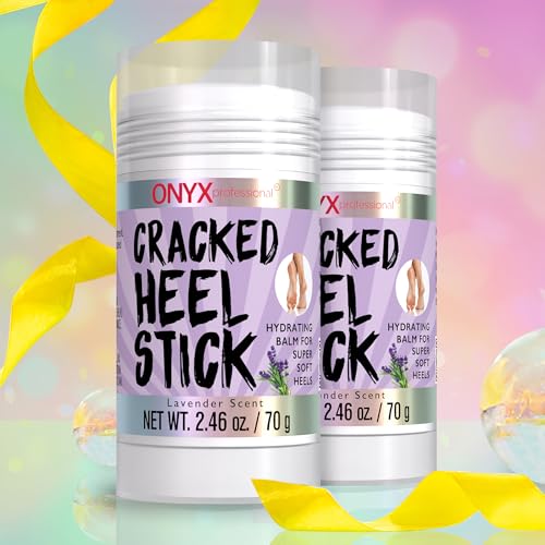 Onyx Professional Palito de calcanhar rachado, pacote com 2, bálsamo de tratamento para pés secos e
