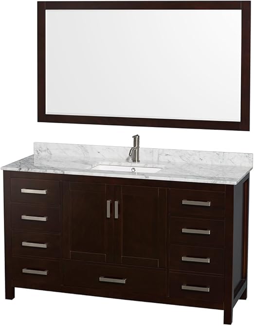 Wyndham Collection Sheffield 60 inch Single Bathroom Vanity in Espresso