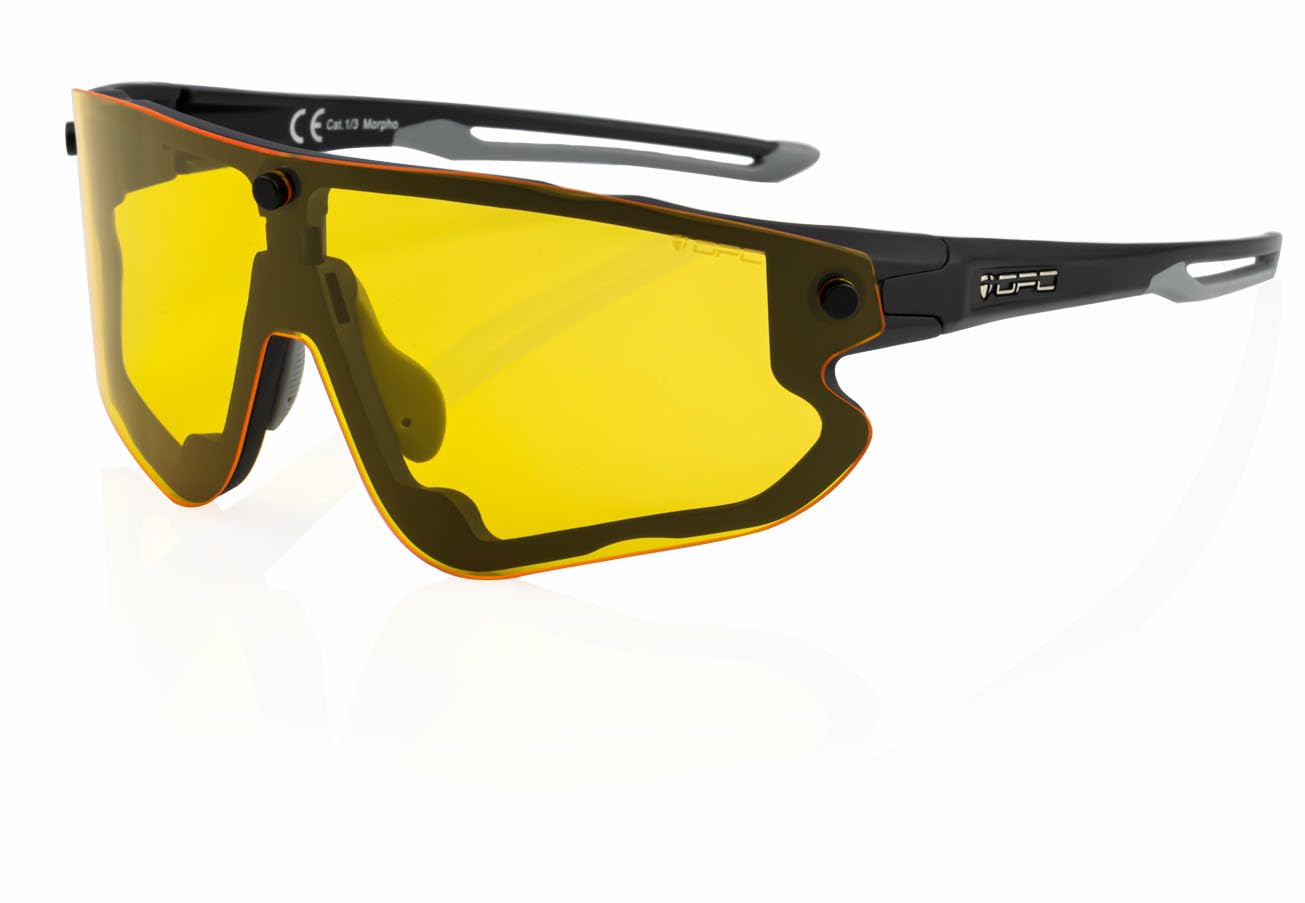 OPC All Round MORPHO | Sportowe okulary przeciwsłoneczne z polaryzacją | Wymienne soczewki do jazdy na rowerze i wspinaczki | UV400 | system magnetyczny, czarne